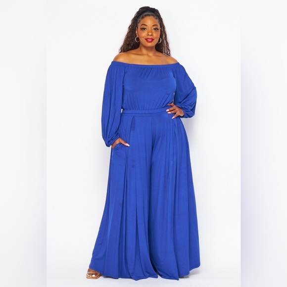 Plus Palazzo Pants Set